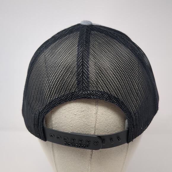 L Logo Snapback Trucker Hat Gray One Size Adjustable Lightweight Richardson - Picture 6 of 10